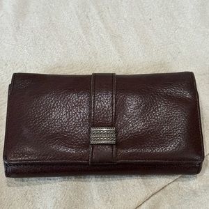 Fossil pebble leather wallet & checkbook cover